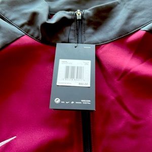 New with tags Nike maroon and grey jacket